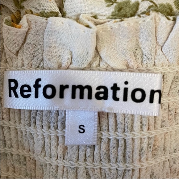 Reformation Floral Cream Midi Dress - Picture 14 of 14